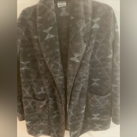 Women's Columbia Long Fleece Overcoat With Open Front & Pockets - Picture 8 of 8